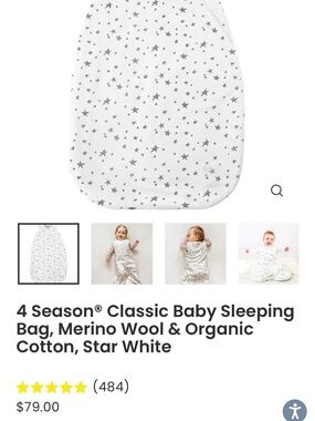 TWO 0-6 Month Woolino Sleep Sacks